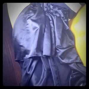 Satin feel high low formal skirt